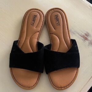 Born Black and Brown Sandals